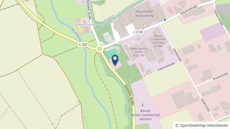 Kartenausschnitt mit dem Standort in der Nastätter Straße 7 in Miehlen